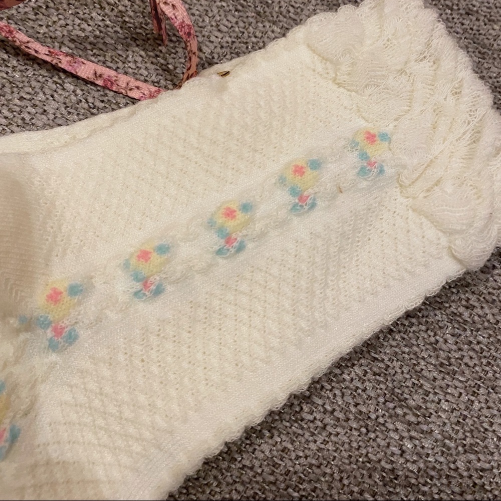 LoveShackFancy White Socks – Floral Details - Picture 2 of 2